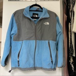Light Blue Fleece North Face Jacket